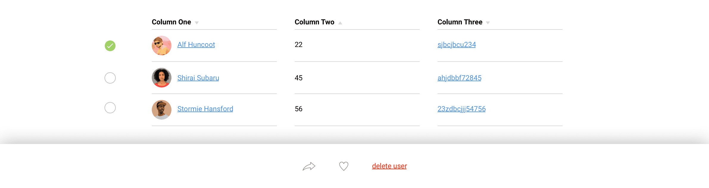 Multiples selektieren innerhalb einer Tabelle